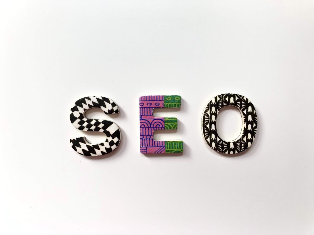 SEO letters arranged in a row, illustrating marketing and SEO tips.